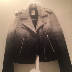 GAP ombré wool Moto jacket
